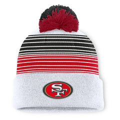 San Francisco 49ers Ghost Cuffed Knit Hat with Pom - White - Fanatics