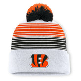 Cincinnati Bengals Ghost Cuffed Knit Hat with Pom - White - Fanatics