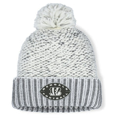 Cincinnati Bengals Women's Pro Set Cuffed Knit Hat with Pom - Heather Gray - Fanatics