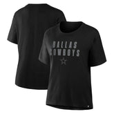 Dallas Cowboys Women's Blackout Kneel Down Legacy T-Shirt - Black - Fanatics