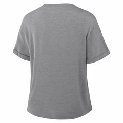 Dallas Cowboys Women's Pennant Wave Tribute Tri-Blend Boxy T-Shirt - Heather Gray - Fanatics