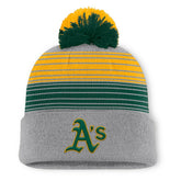 Athletics Fanatics Balk Cuffed Knit Hat with Pom for sale