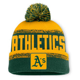 Athletics Fanatics No-Doubter Cuffed Knit Hat with Pom Sale