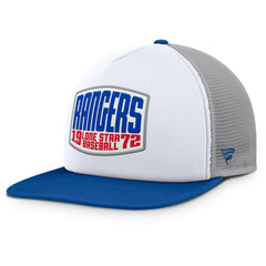 Texas Rangers Fanatics Cranked Foam Front Patch Trucker Adjustable Hat Sale