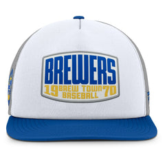 Milwaukee Brewers Fanatics Cranked Foam Front Patch Trucker Adjustable Hat Online