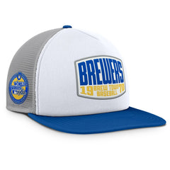 Milwaukee Brewers Fanatics Cranked Foam Front Patch Trucker Adjustable Hat Online