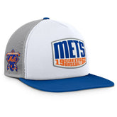 New York Mets Fanatics Cranked Foam Front Patch Trucker Adjustable Hat Sale