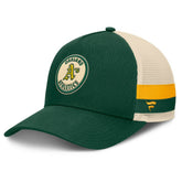 Athletics Fanatics Inherited Side Stripe Trucker Adjustable Hat Discount