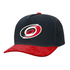 Carolina Hurricanes Mitchell & Ness May Flowers Pro Crown Adjustable Hat - Black/Red | NHL near me