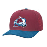 Colorado Avalanche Mitchell & Ness May Flowers Pro Crown Adjustable Hat - Burgundy/Blue | NHL Lifestyle