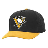 Pittsburgh Penguins Mitchell & Ness May Flowers Pro Crown Adjustable Hat - Black/Gold | NHL sale