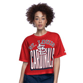 St. Louis Cardinals Starter Women's Play the Ball Boxy Cropped T-Shirt Outlet