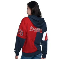 Atlanta Braves Starter Women's Curve Ball Full Zip Hoodie Sweatshirt for sale