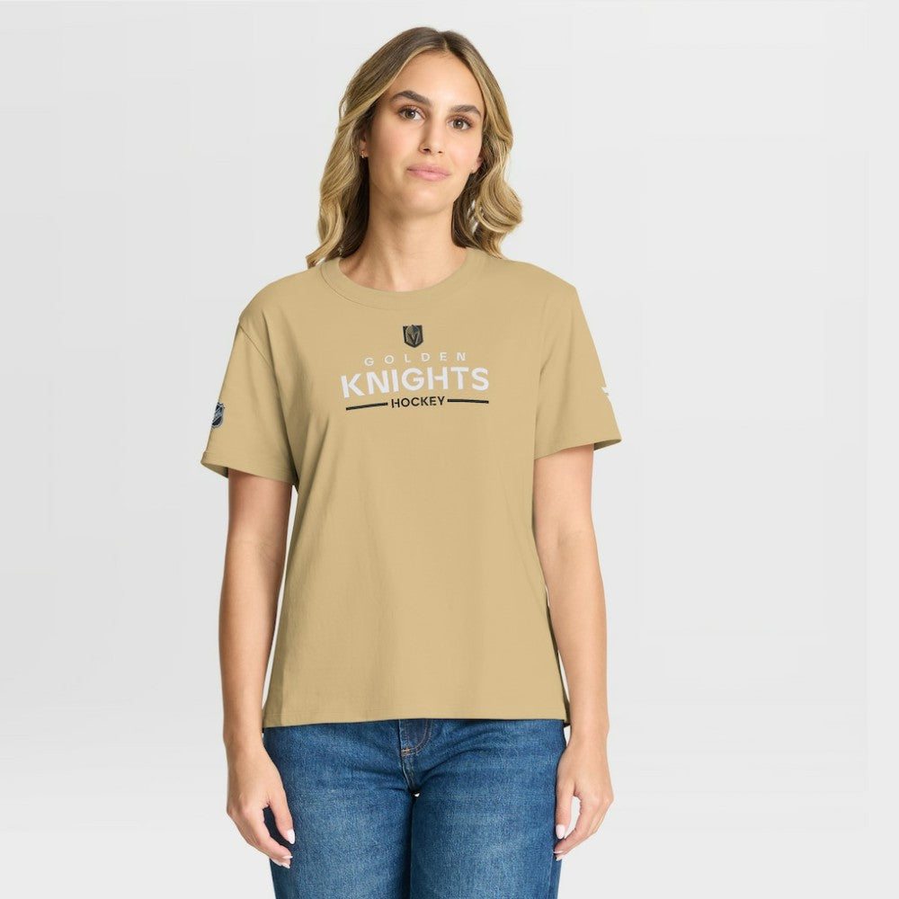 Vegas Golden Knights Fanatics Women's Authentic Pro Primary T-Shirt - Gold | Fanatics Lifestyle