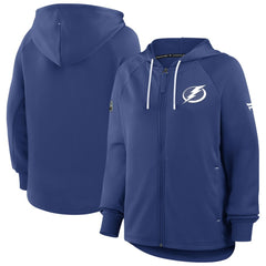 Tampa Bay Lightning Fanatics Women's Authentic Pro Rink Raglan Full-Zip Hoodie - Blue | Fanatics discount