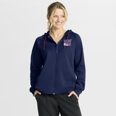 New York Rangers Fanatics Women's Authentic Pro Rink Raglan Full-Zip Hoodie - Navy | Fanatics on sale