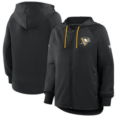 Pittsburgh Penguins Fanatics Women's Authentic Pro Rink Raglan Full-Zip Hoodie - Black | Fanatics near me