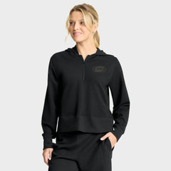 Carolina Hurricanes Fanatics Women's Authentic Pro Road Tri-Blend Quarter-Zip Hoodie - Black | Fanatics online