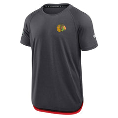 Chicago Blackhawks Fanatics Authentic Pro Rink Raglan Performance T-Shirt - Charcoal | Fanatics online