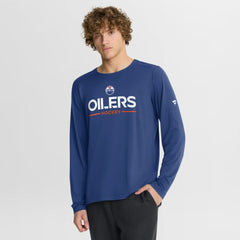 Edmonton Oilers Fanatics Authentic Pro Rink Tech Long Sleeve T-Shirt - Royal | Fanatics Lifestyle