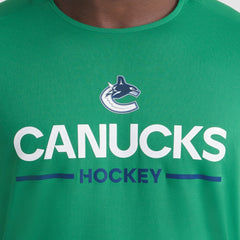 Vancouver Canucks Fanatics Authentic Pro Rink Tech T-Shirt - Green | Fanatics Lifestyle