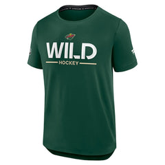 Minnesota Wild Fanatics Authentic Pro Rink Tech T-Shirt - Green | Fanatics Lifestyle