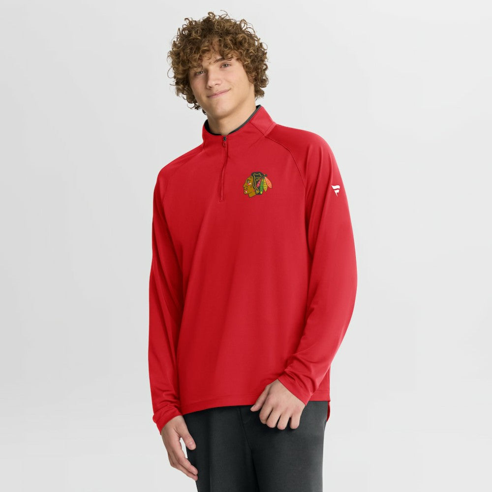 Chicago Blackhawks Fanatics Authentic Pro Rink Training Quarter-Zip Pullover - Red | Fanatics near me