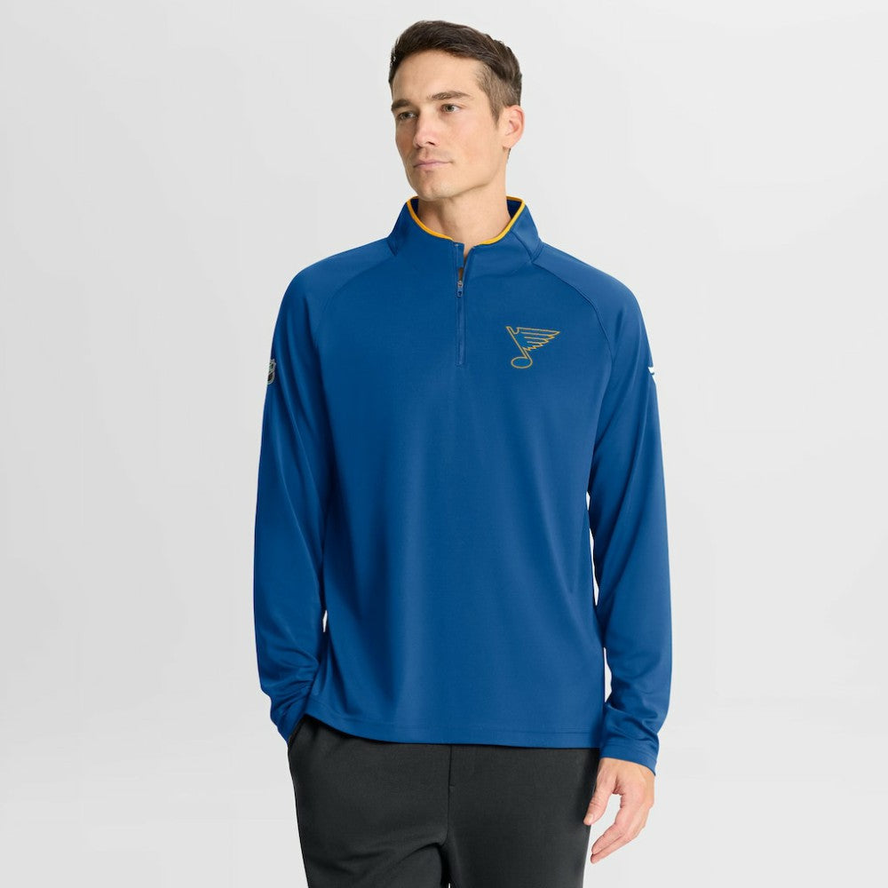 St. Louis Blues Fanatics Authentic Pro Rink Training Quarter-Zip Pullover - Blue | Fanatics Lifestyle