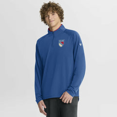 New York Rangers Fanatics Authentic Pro Rink Training Centennial Raglan Quarter-Zip Pullover - Blue | Fanatics discount
