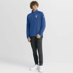 New York Rangers Fanatics Authentic Pro Rink Training Centennial Raglan Quarter-Zip Pullover - Blue | Fanatics discount