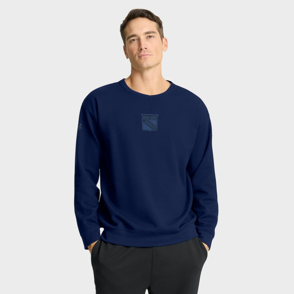 New York Rangers Fanatics Authentic Pro Road Tri-Blend Sweatshirt - Navy | Fanatics on sale