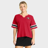 San Francisco 49ers Women's Redzone Curl Route T-Shirt - Scarlet - Fanatics