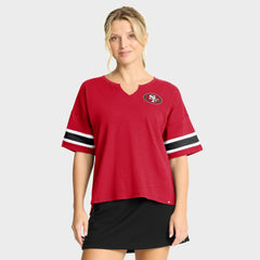 San Francisco 49ers Women's Redzone Curl Route T-Shirt - Scarlet - Fanatics