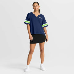 Seattle Seahawks Women's Redzone Curl Route T-Shirt - College Navy - Fanatics