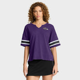 Baltimore Ravens Women's Redzone Curl Route T-Shirt - Purple - Fanatics