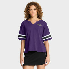 Baltimore Ravens Women's Redzone Curl Route T-Shirt - Purple - Fanatics