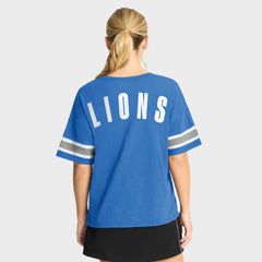 Detroit Lions Women's Redzone Curl Route T-Shirt - Blue - Fanatics