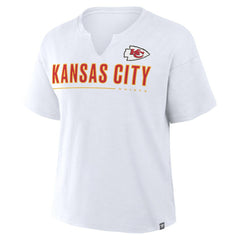 Kansas City Chiefs Women's Redzone Slub Boxy T-Shirt - White - Fanatics