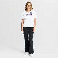 New York Giants Women's Redzone Slub Boxy T-Shirt - White - Fanatics