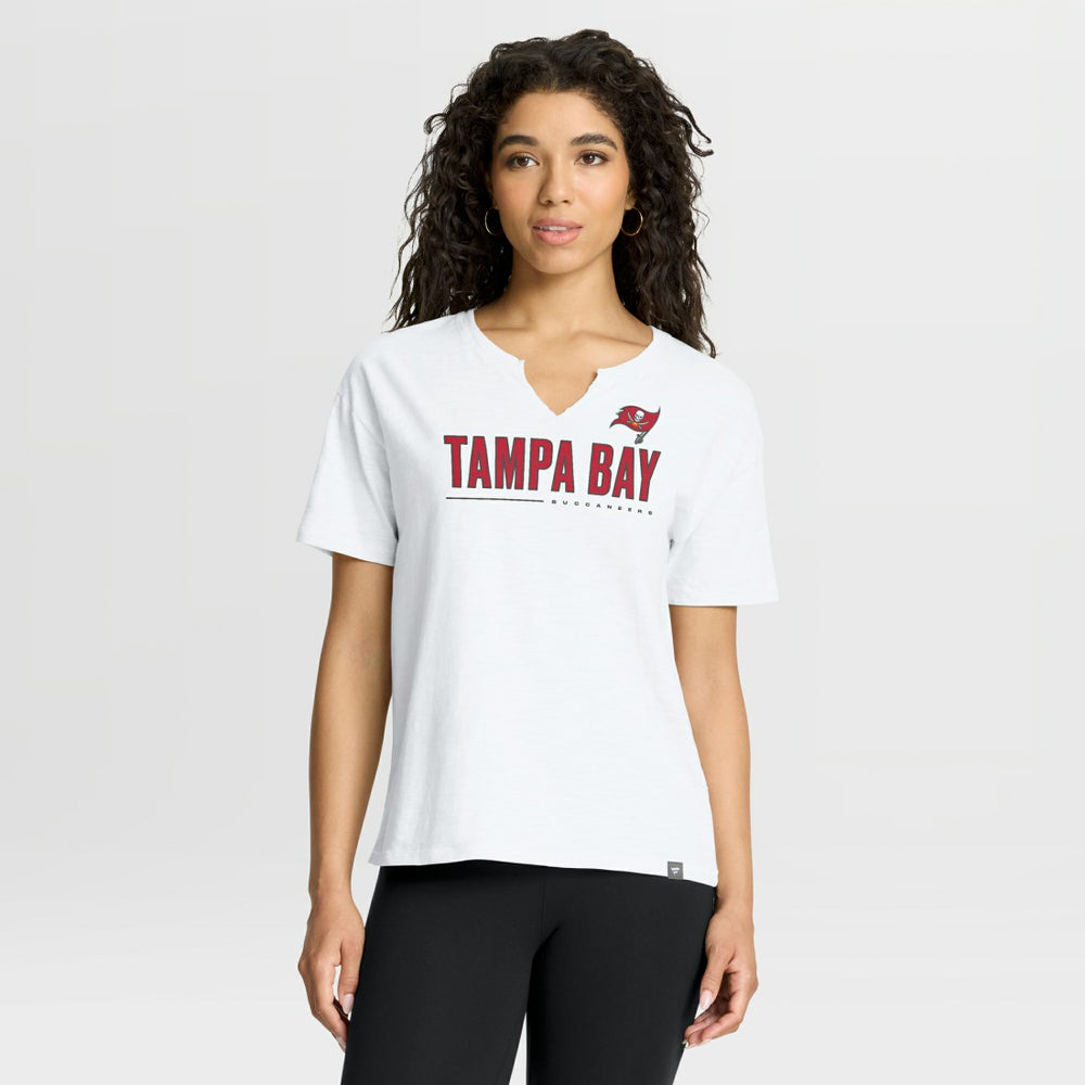Tampa Bay Buccaneers Women's Redzone Slub Boxy T-Shirt - White - Fanatics