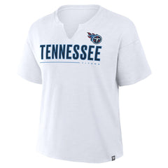 Tennessee Titans Women's Redzone Slub Boxy T-Shirt - White - Fanatics