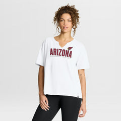 Arizona Cardinals Women's Redzone Slub Boxy T-Shirt - White - Fanatics