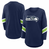 Seattle Seahawks Women's Redzone 3/4-Sleeve T-Shirt - College Navy - Fanatics
