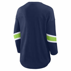 Seattle Seahawks Women's Redzone 3/4-Sleeve T-Shirt - College Navy - Fanatics