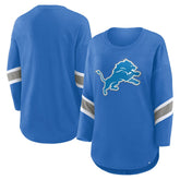 Detroit Lions Women's Redzone 3/4-Sleeve T-Shirt - Blue - Fanatics