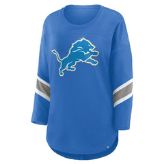 Detroit Lions Women's Redzone 3/4-Sleeve T-Shirt - Blue - Fanatics