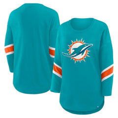 Miami Dolphins Women's Redzone 3/4-Sleeve T-Shirt - Aqua - Fanatics