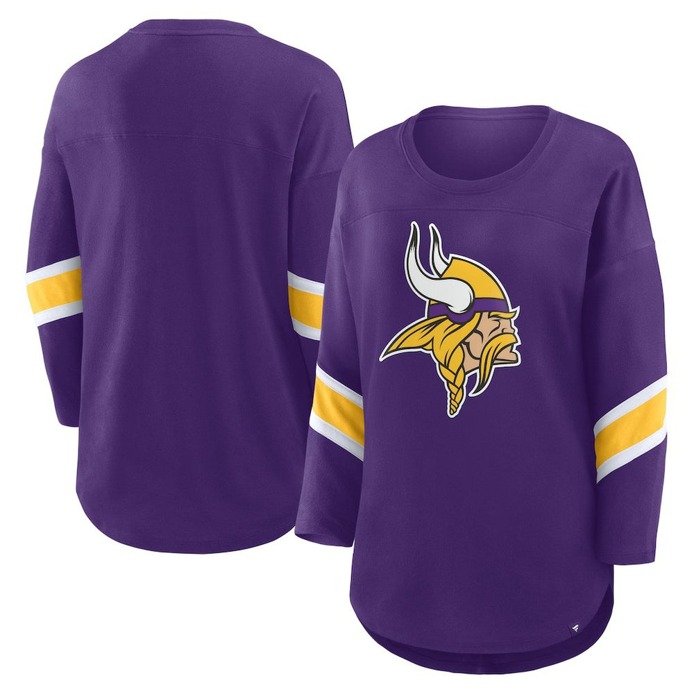 Minnesota Vikings Women's Redzone 3/4-Sleeve T-Shirt - Purple - Fanatics