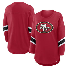 San Francisco 49ers Women's Redzone 3/4-Sleeve T-Shirt - Scarlet - Fanatics