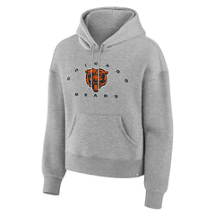 Chicago Bears Women's Eligible Receiver Legacy Pullover Hoodie - Heather Gray - Fanatics